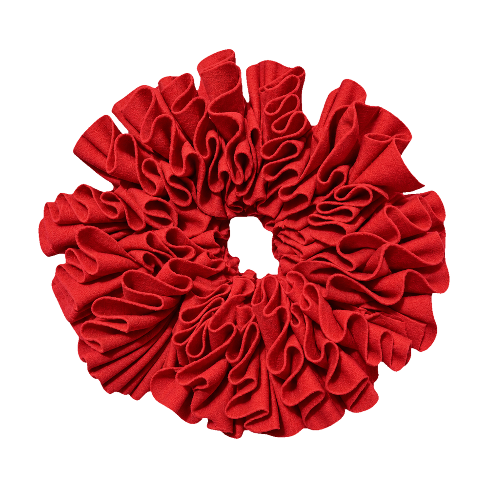 Moña dona en color rojo. Imagen de referencia del color.