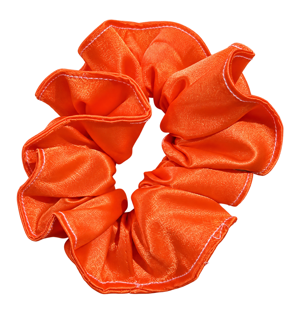 Scrunchie naranja brillante