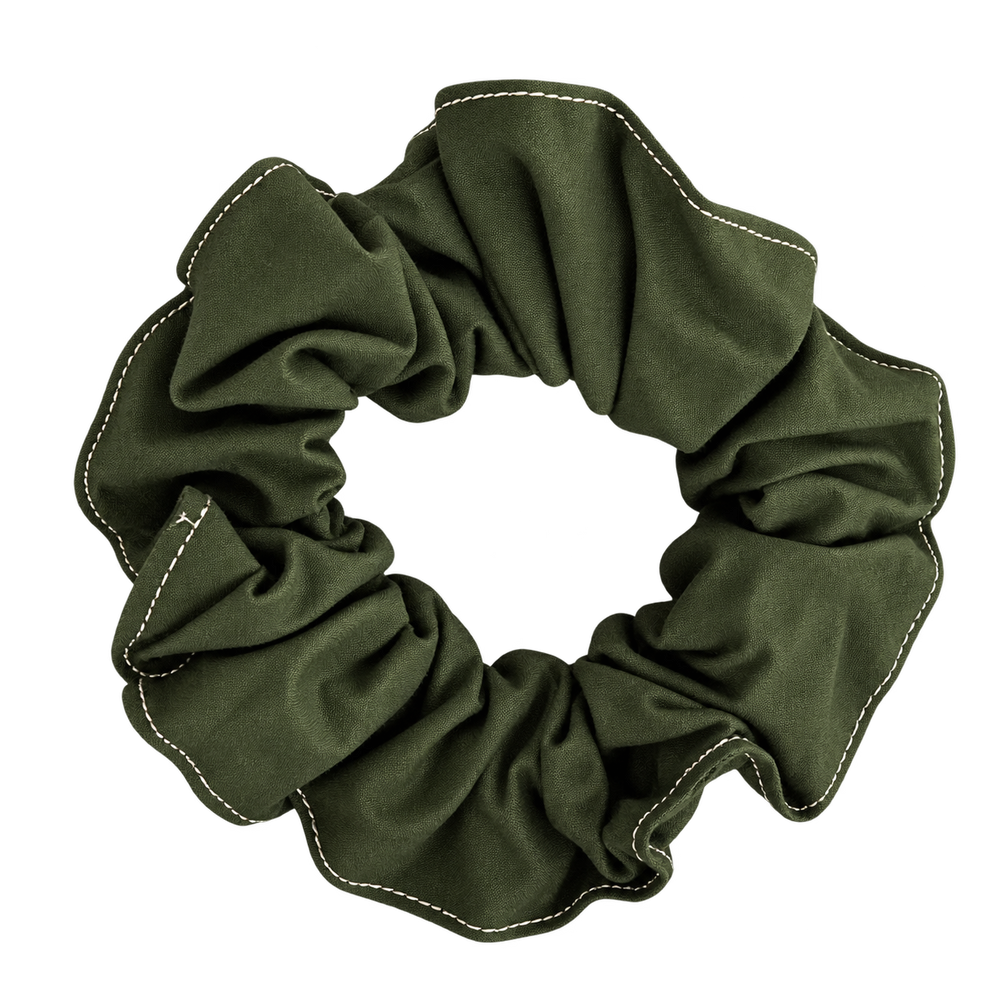 Scrunchie verde oliva oscuro