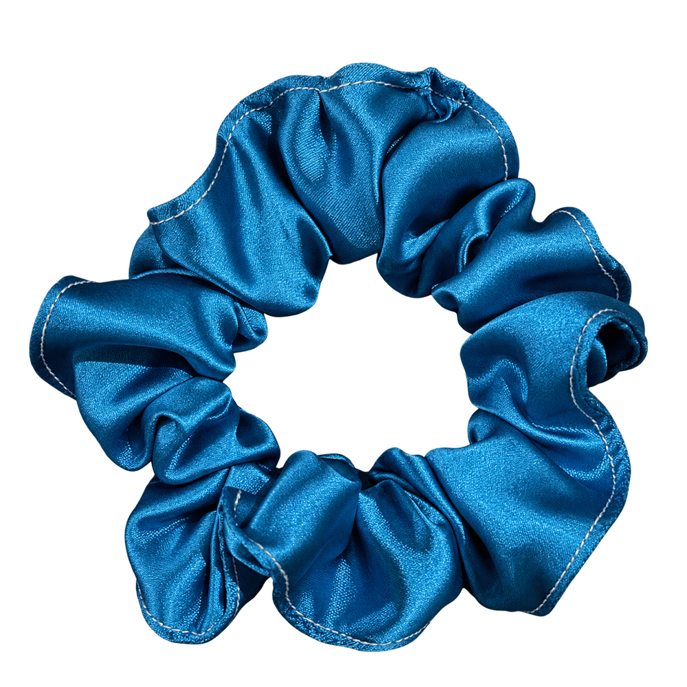 Scrunchie azul intenso brillante, pieza individual de la colección limitada