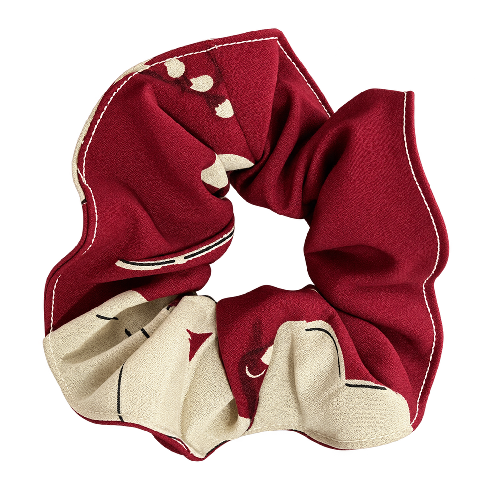 Scrunchie vino estampado