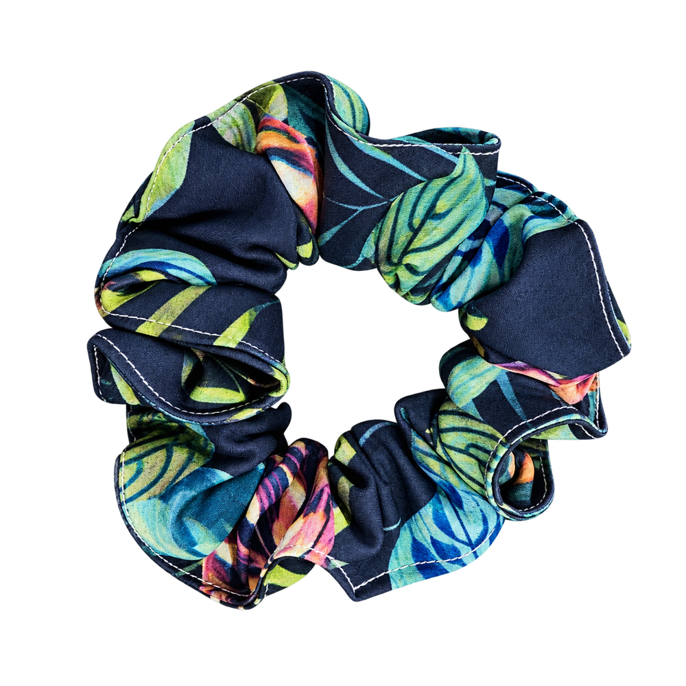 Scrunchie hojas multicolor