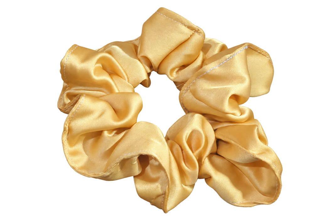 Scrunchie dorado claro de la colección limitada, portada individual.