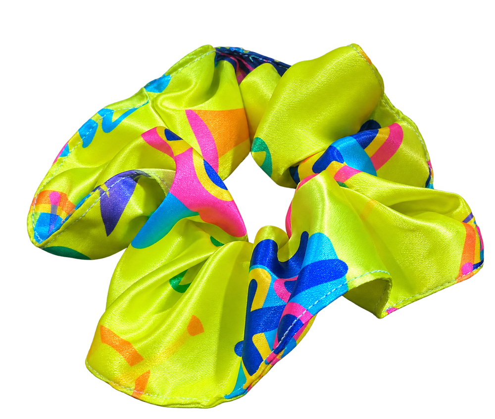 Scrunchie lima estampado de la colección limitada, recorte individual.