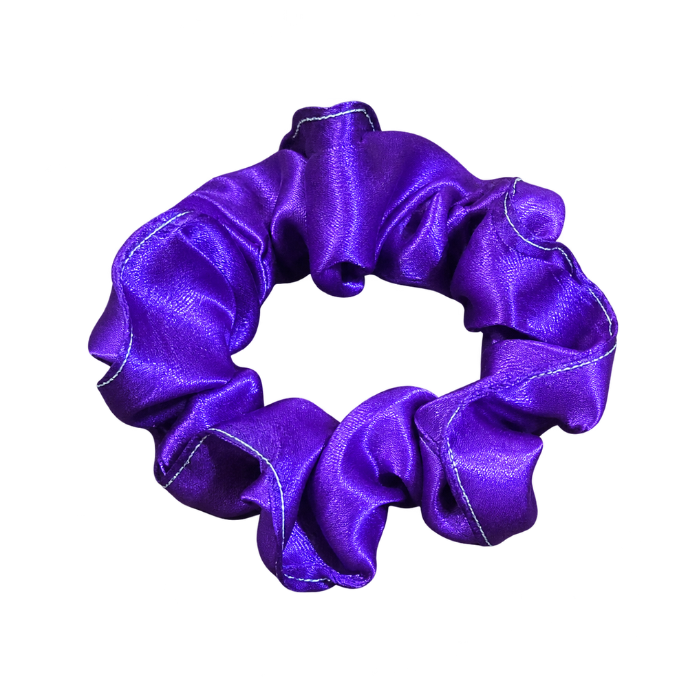 Scrunchie morado brillante de la colección limitada, portada individual.